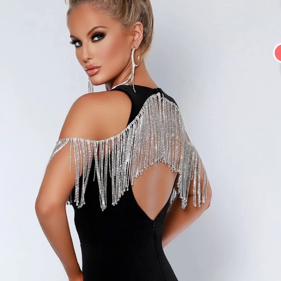 Jonathan Kayne red velvet & rhinestone pageant gown - Picture 3 of 5